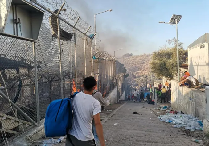 Incendie de Lesbos @Facebook/Wadi