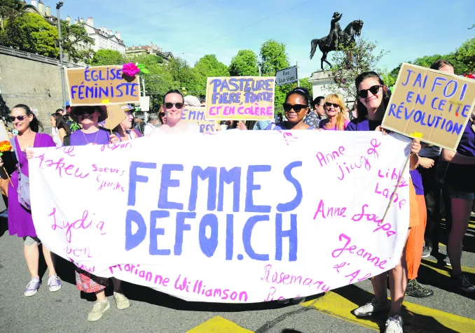 boisUne action menée durant la grève féministe de 2022 à Genève.