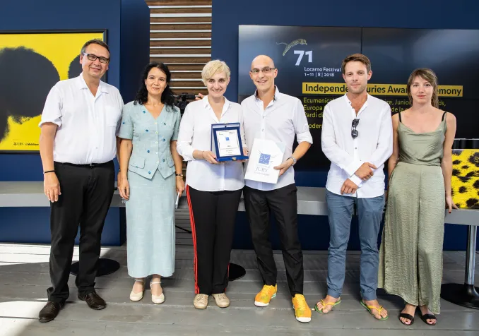 Le jury œcuménique du dernier festival de Locarno remet le prix aux réalisateurs du film Sibel © Locarno Festival - Marin Mikelin