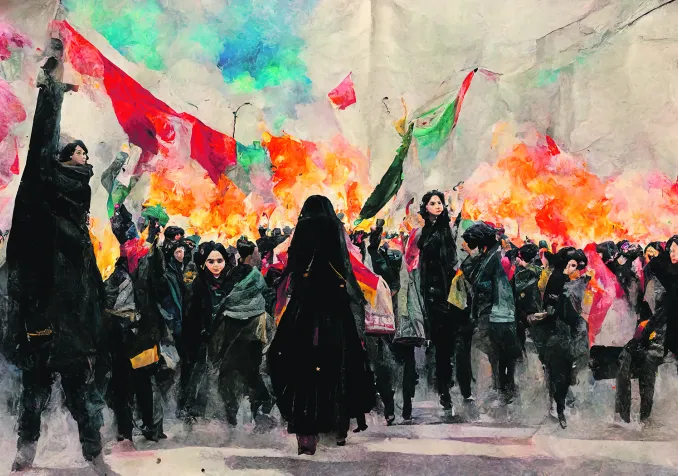 Plus d’un mois après la mort de Mahsa Amini, la colère contre les autorités iraniennes ne faiblit pas. © DigitalAssetArt / Shutterstock