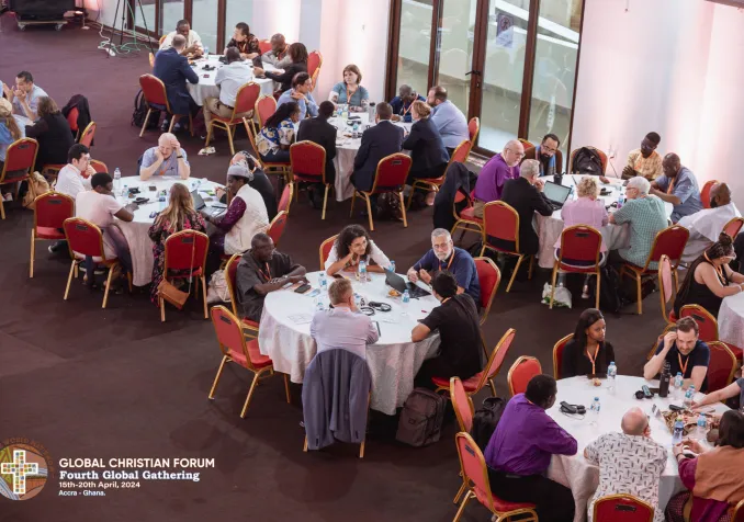 Temps de partage au Forum chrétien mondial, Accra. Ghana