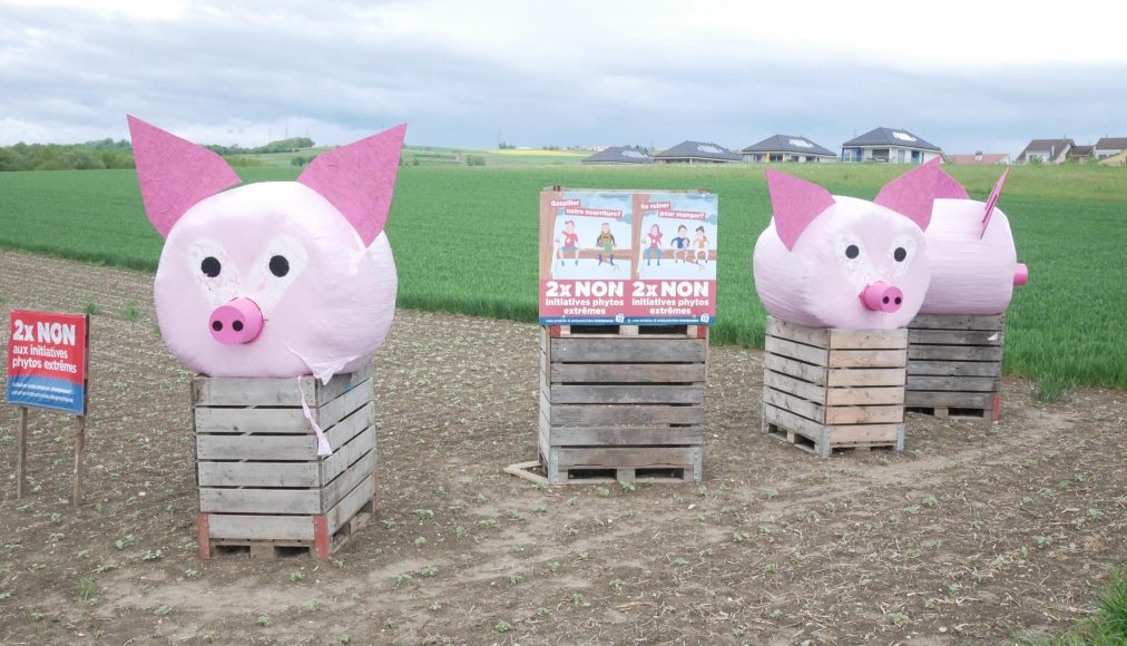 Beaucoup d’agriculteurs se mobilisent pour appeler à voter deux fois non le 13 juin. / ©DR