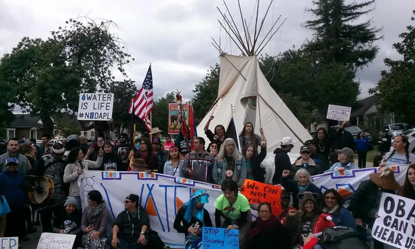Manifestation contre le Dakota Pipeline, janvier 2017 © Jessica Marie FB