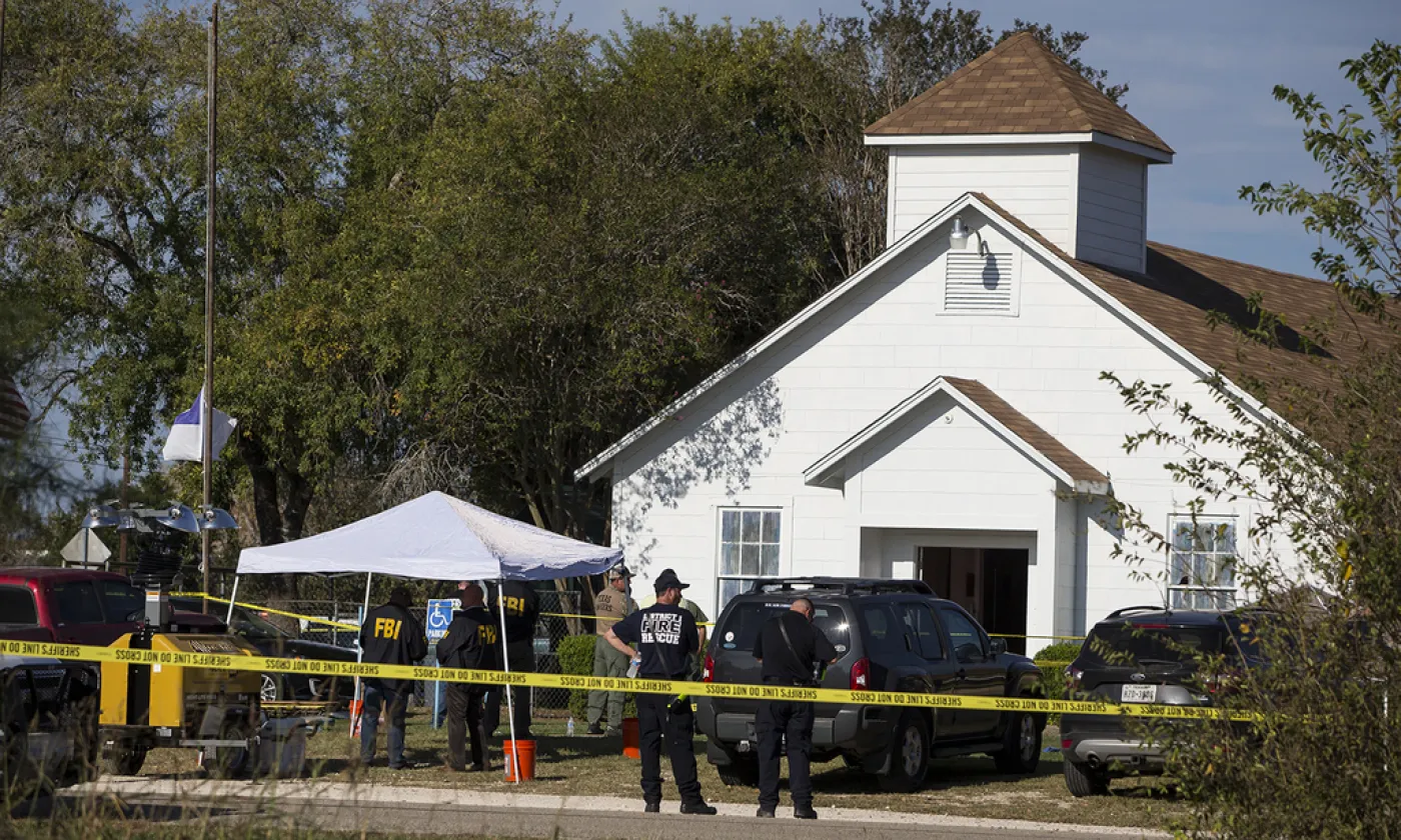 Enquête du FBI suite à la fusillade survenue à la First Baptist Church (Sutherland Springs, Texas) © keystone / AP / Nick Wagner
