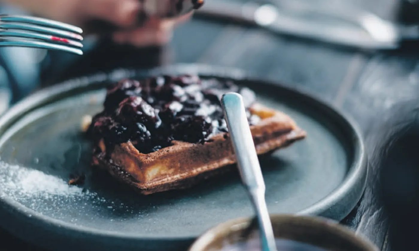 Et pour cette gaufre à Honfleur… merci aussi ©DR