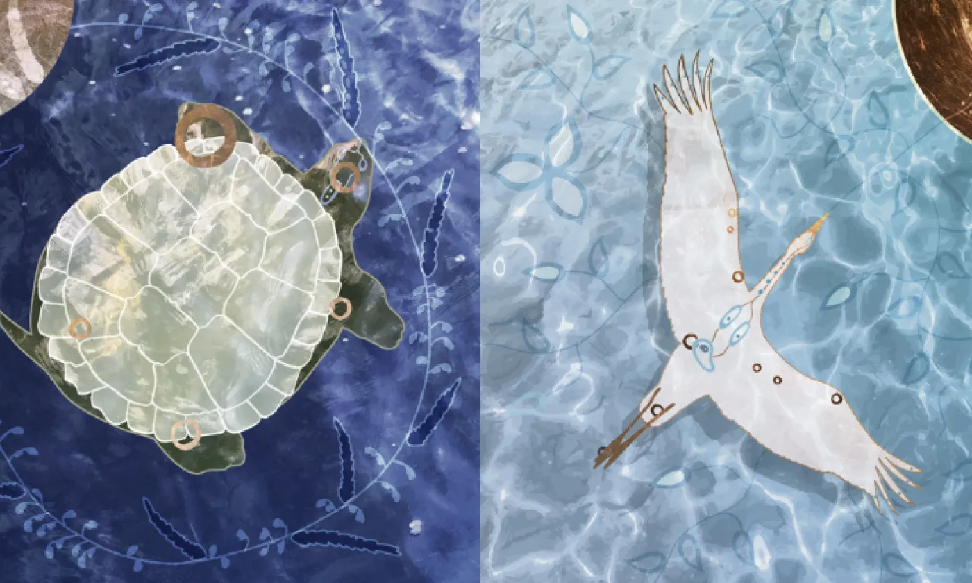 Along the River of Spacetime (Le Long de la rivière de l’espace-temps) par Elizabeth LaPensée, 2019. ©DR