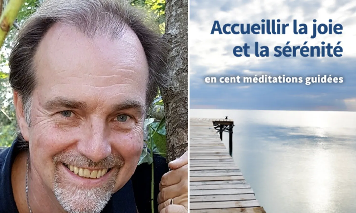 Thierry Lenoir avec son livre, Accueillir la joie et la sérénité ©DR