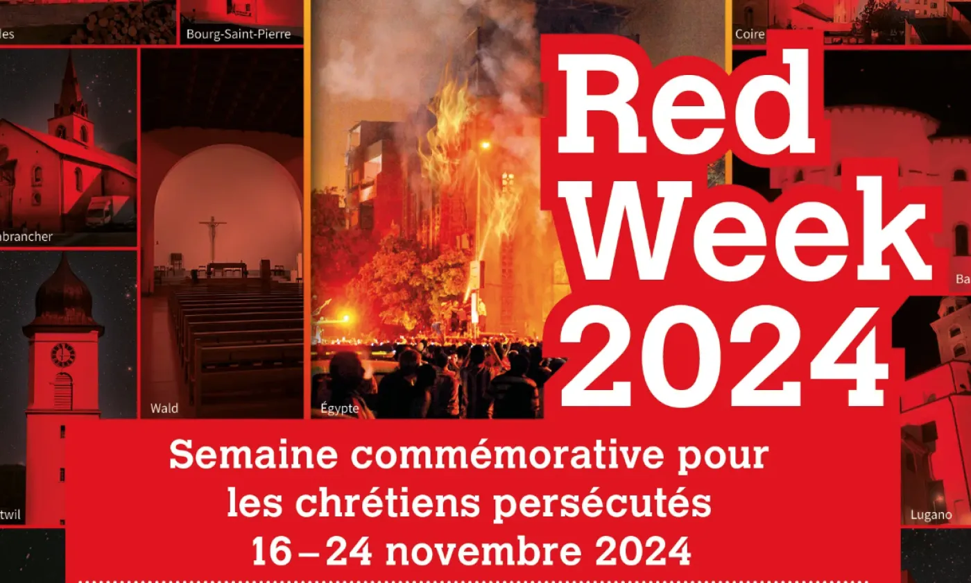 Extrait de l'affiche de la campagne RedWeek2024  ©ACN Suisse