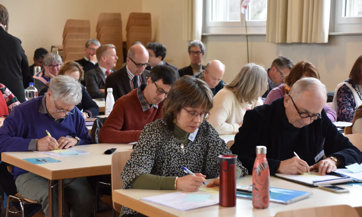 Le Synode de l'Eglise évangélique réformée du canton de Vaud (EERV) réuni le samedi 11 mars Crédit: Gérard Jaton /EERV