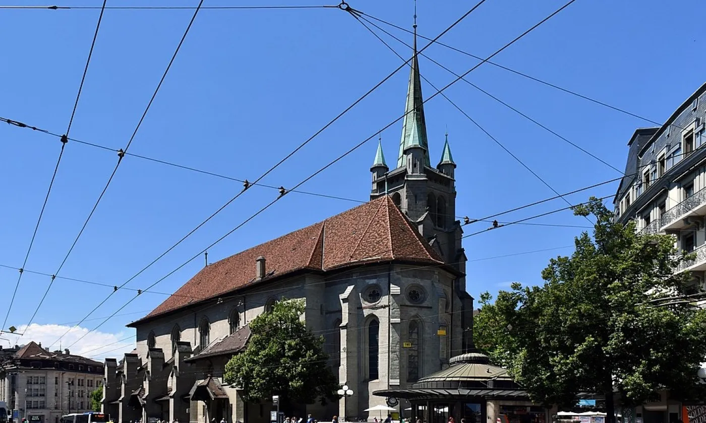 Eglise Saint-François, Lausanne ©Gzzz, CC BY-SA 4.0 Wikimedia Commons