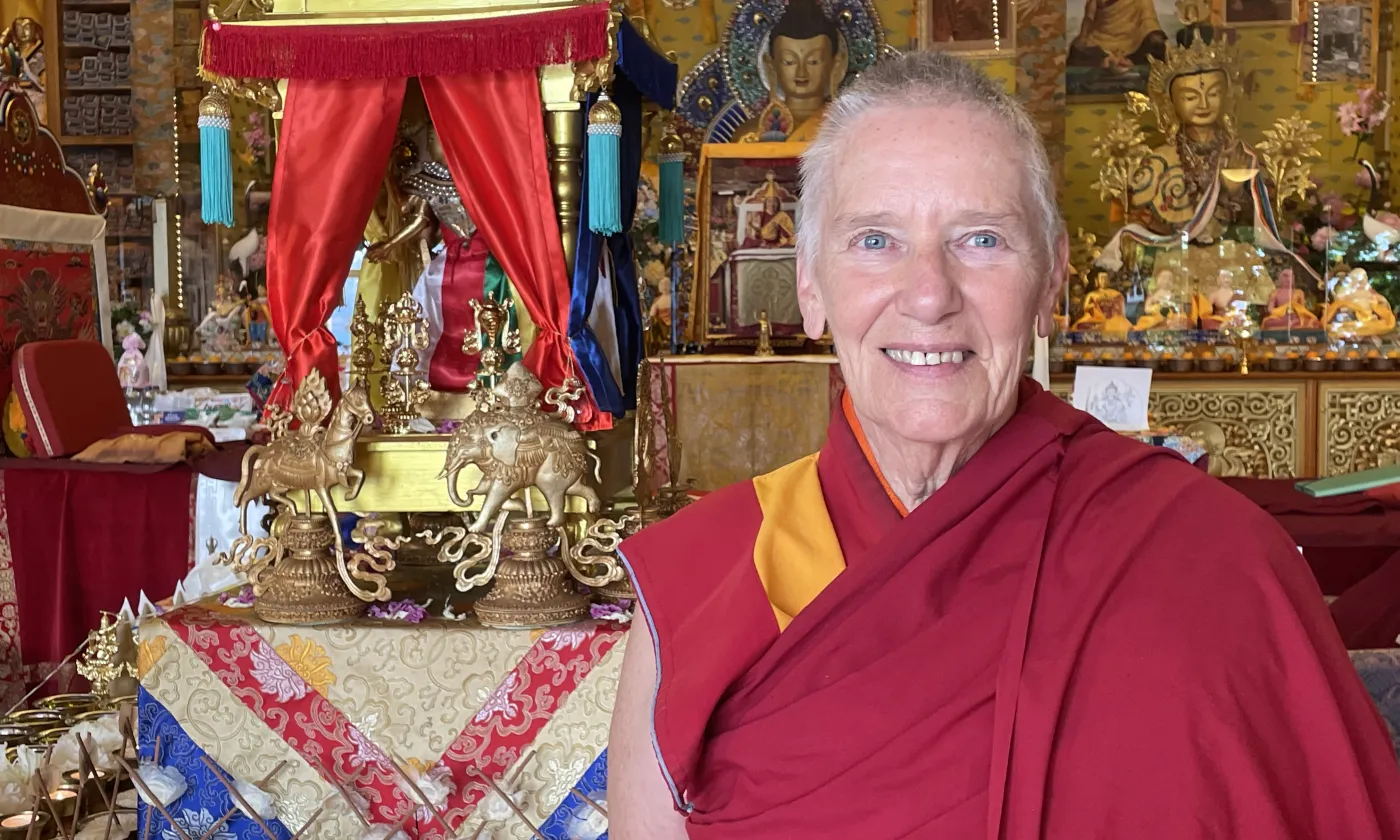 Marie-Claude Gonçalves-Bovay, nonne bouddhiste ©Carole Pirker