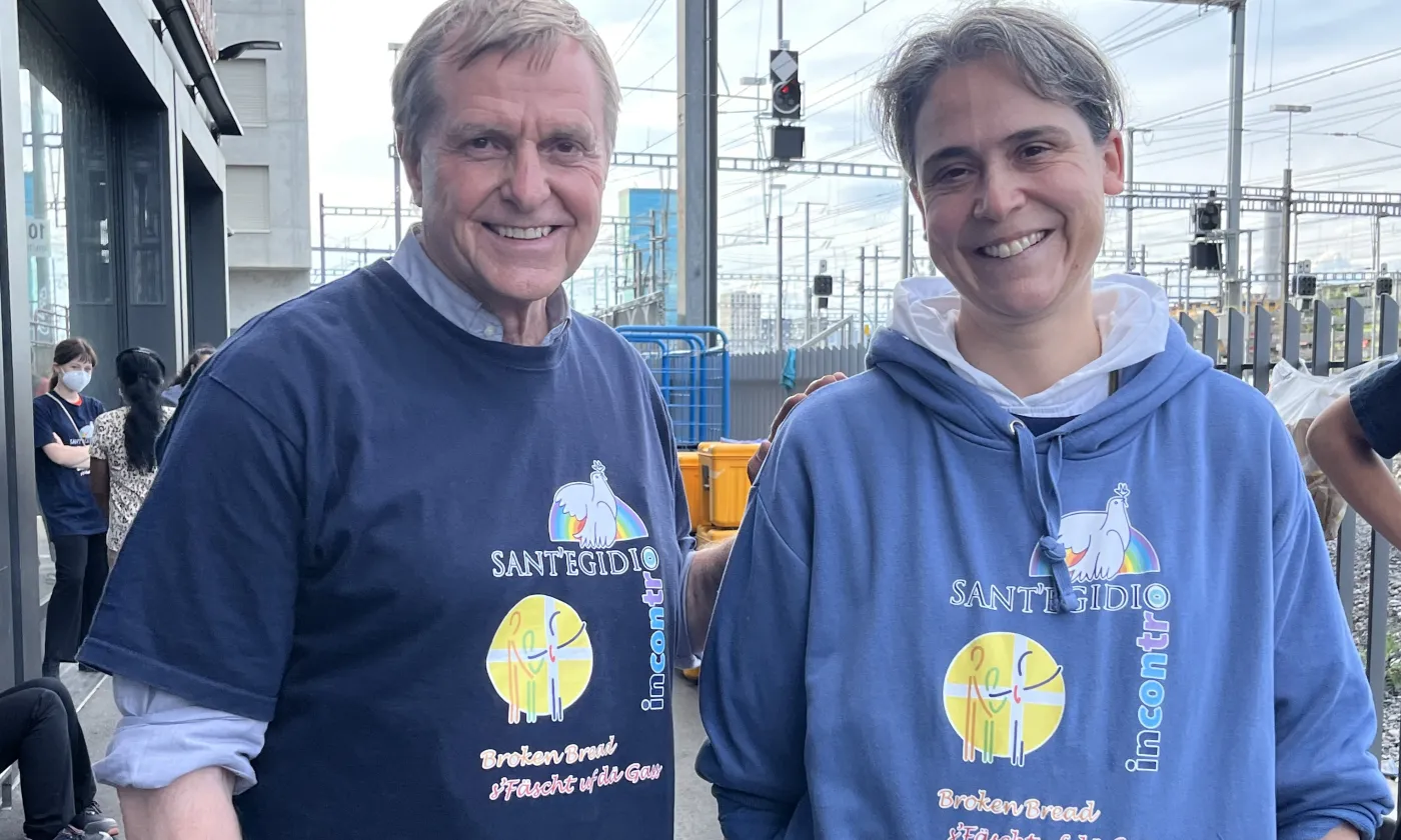 Karl Wolf et Sœur Ariane à Zurich ©Gabrielle Desarzens / RTSreligion