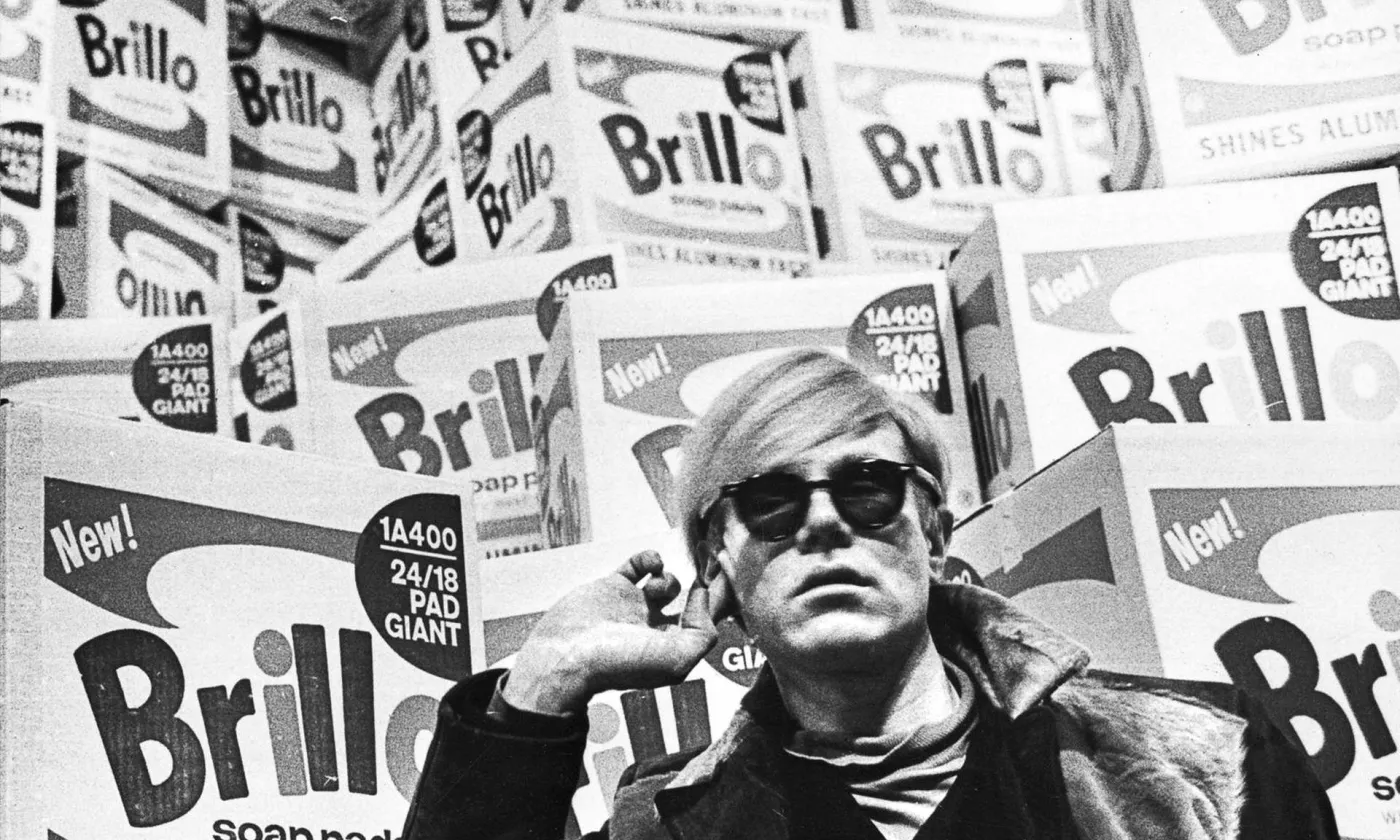 Andy Warhol au Musée d'art moderne de Stockholm en 1968. LDD Lasse Olsson/Pressens bild