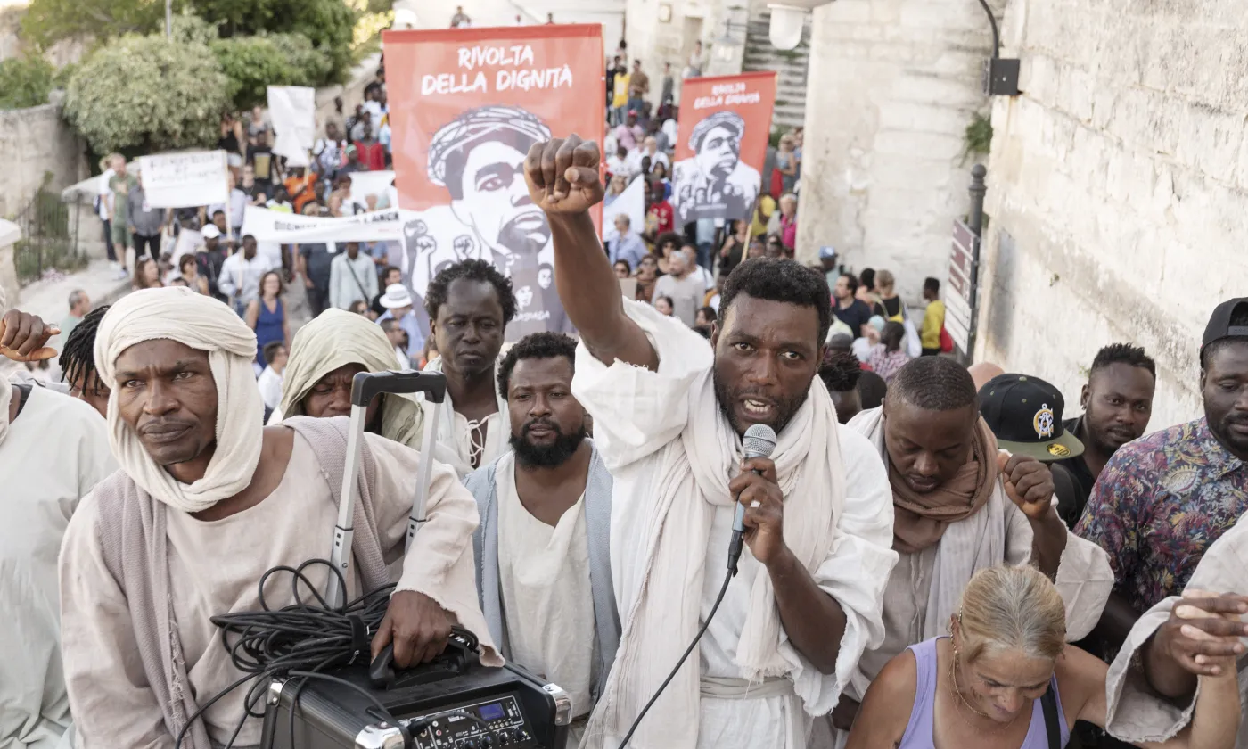 Une scène du film Le Nouvel Evangile de Milo Rau. ©Fruitmarket/Langfilm/IIPM/Photo by Armin Smailovic Une scène du film Le Nouvel Evangile de Milo Rau. ©Fruitmarket/Langfilm/IIPM/Photo by Armin Smailovic