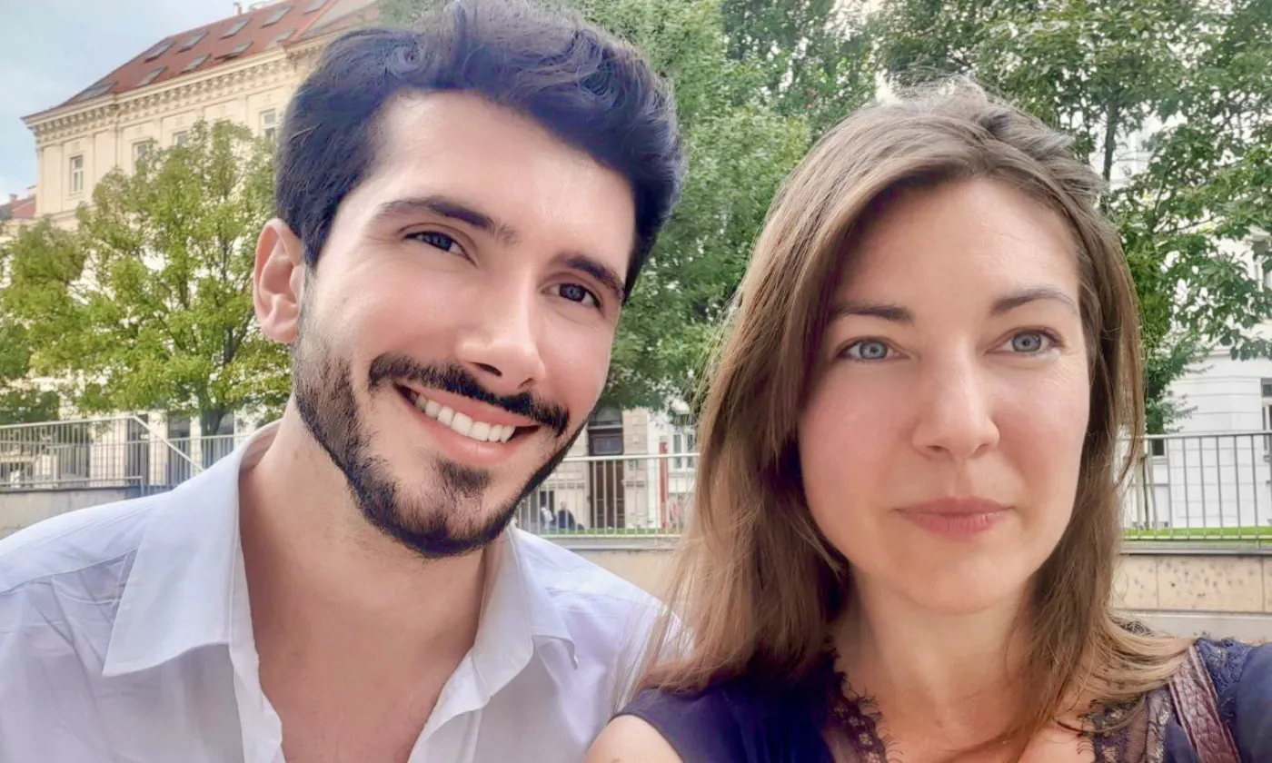 Evangelos Kosmidis et Madeleine Bongard © DR