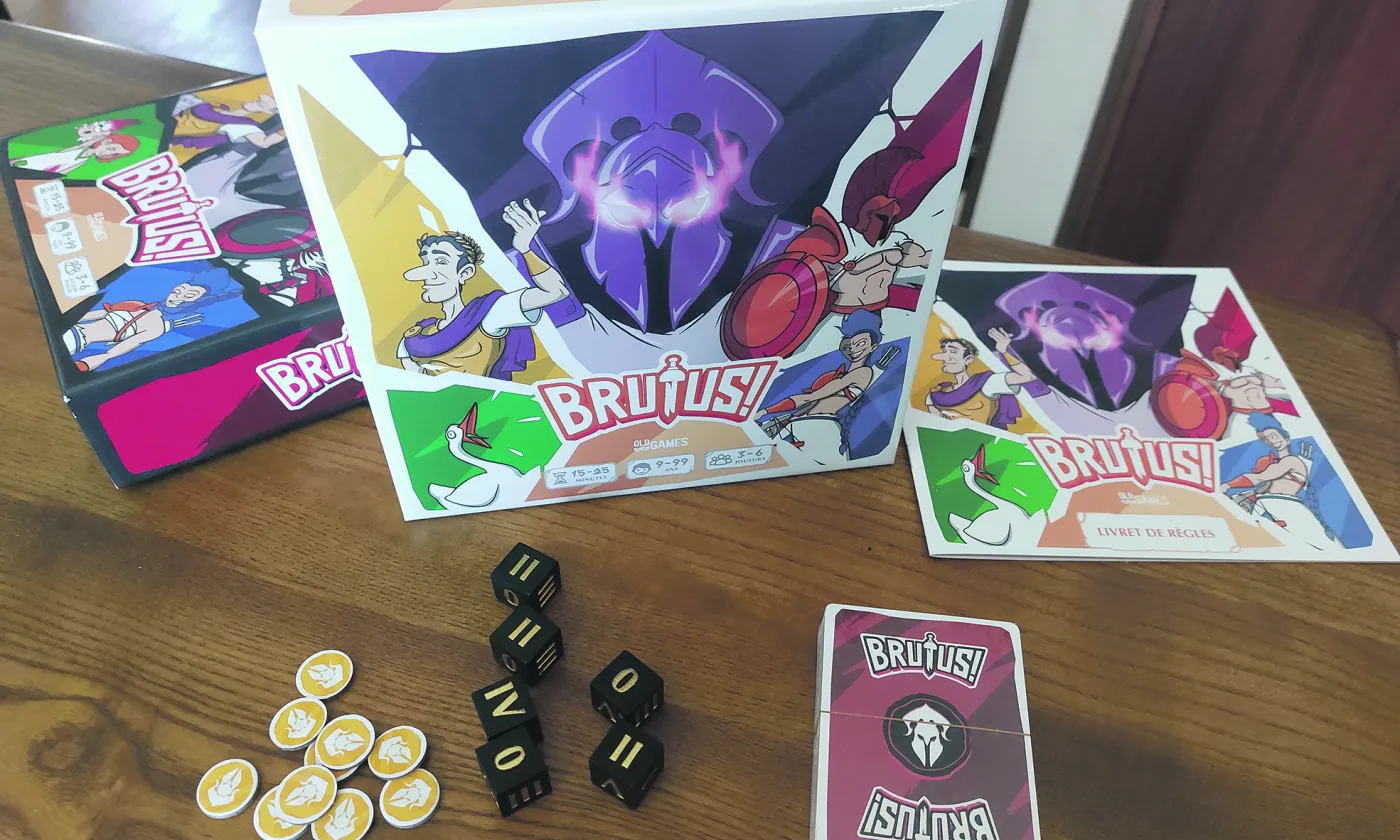 Oldgames s’est spécialisé dans la remise au goût du jour et la sophistication de « vieux » jeux (tarot, bataille, etc.). Ici, sa dernière création, «Brutus!», qui voit s’affronter des maisons de gladiateurs. DR