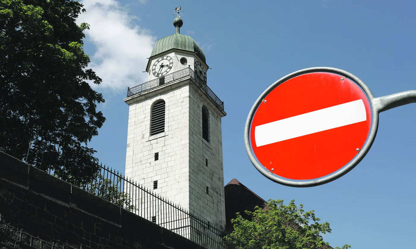 Le Grand-Temple de la Chaux-de-Fonds est un véritable survivant. Il renaît de ses cendres par deux fois à la suite du grand incendie de 1794 et d'un autre en 1919. © P. Bohrer