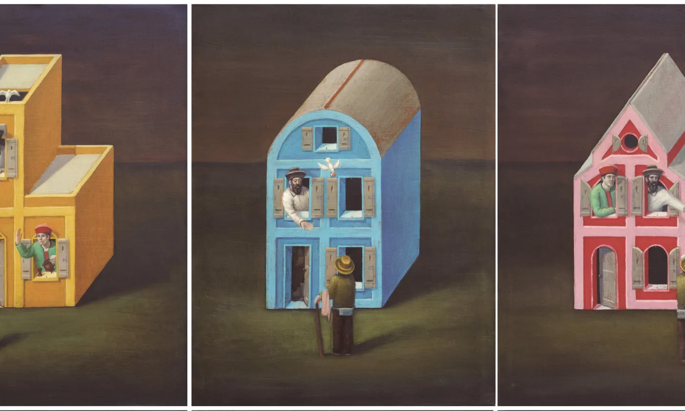 L’œuvre de Philippe Fretz est exposée au temple de Villars-sur-Ollon. La première ligne de l’œuvre correspond aux trois premières demandes de la prière qui sont adressées directement au Père. ©DR