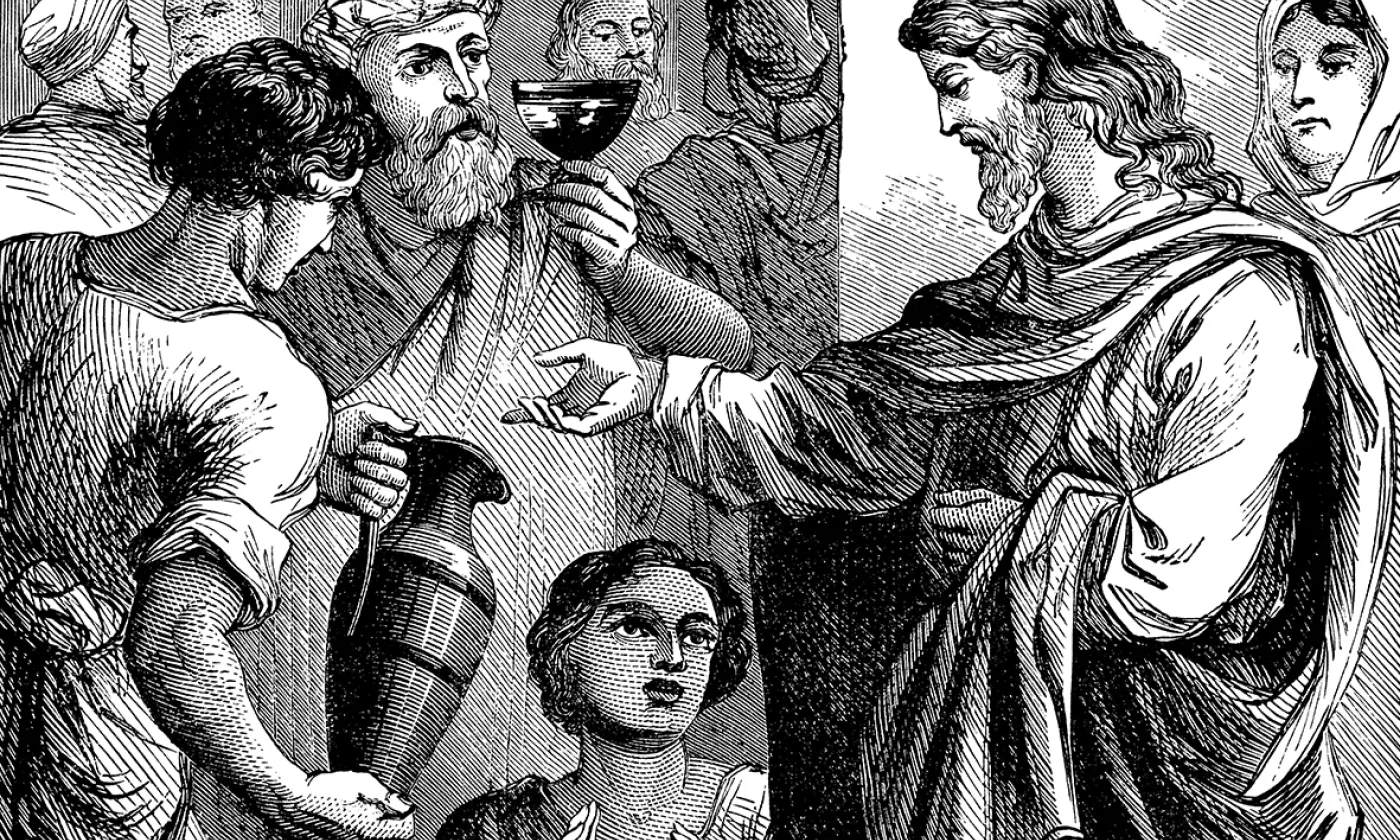 Le premier miracle de Jésus: transformer de l'eau en vin. © iStock