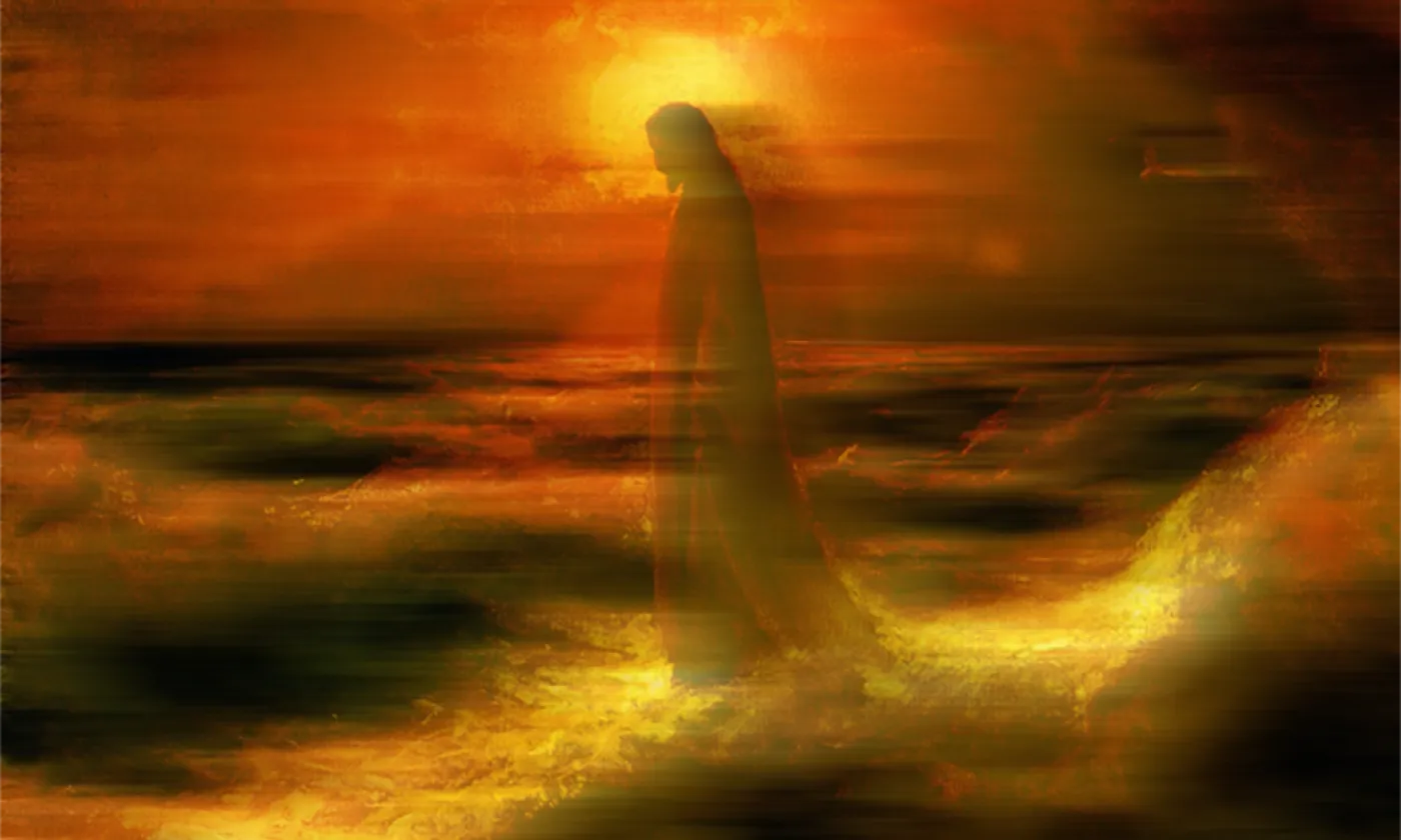 Jésus marche sur l'eau ©Libre de droits